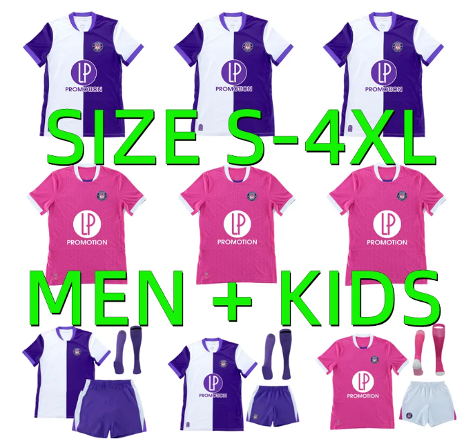 25 26 Club Toulouse soccer jerseys DALLINGA maillot de foot 2025 2026 NICOLAISEN BABICKA Y.GBOHO SIERRO ABOUKHLHL CISSOKO CASSERES Men kids kits-image-899431644