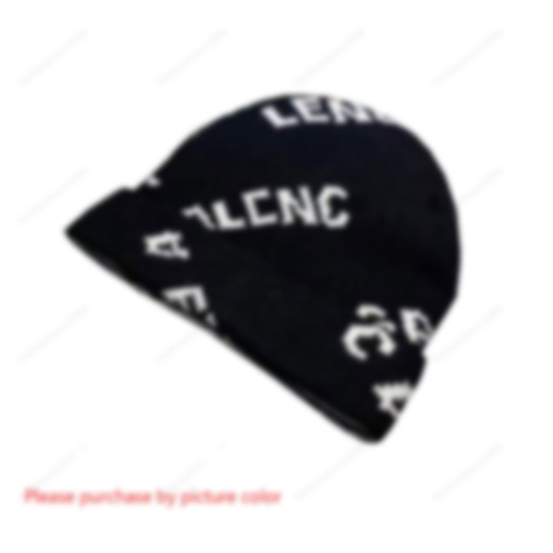 Capeur de bord du designer, B-Letter Cap tricoté, lettre pour chaleur en automne et hiver, casquette en laine à couple, bonnet froid noir, capuch