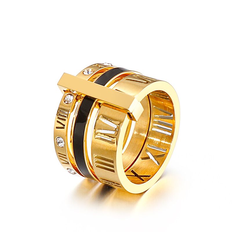 Anneau de créateur Bijoux de créateurs Femmes Luxury Ring 2025 Nouvelle Fashion Daily Tenue 18K Gold plaqué HIP HOP STYLE ROCK CHARM RING DU PORT