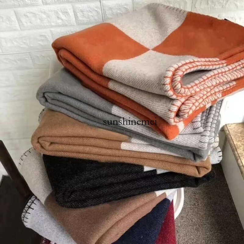 Best Designer Letter Cashmere Soft Wool Scarf Shawl Portable Travel Warm Plaid Sofa Bed Knitted Throw Blanket Gift for Women 700g-1500g 99316-image-1073443769