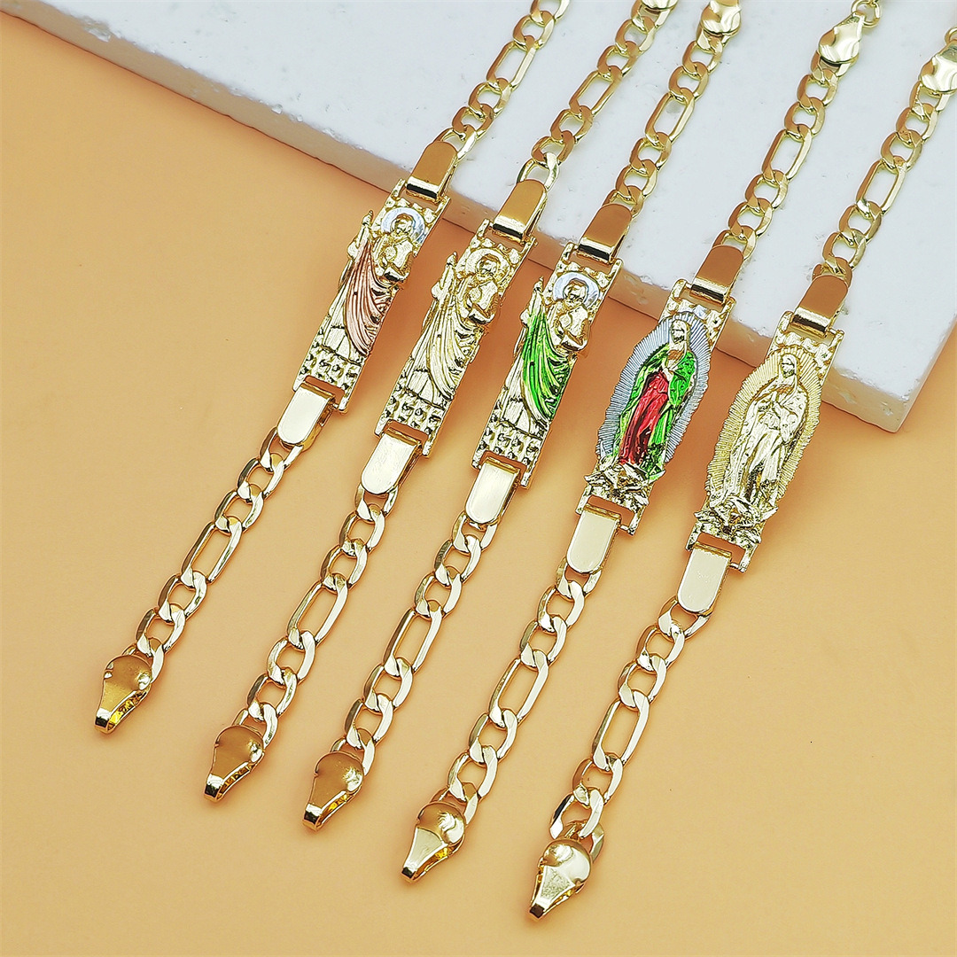 Bracelet religieux en Zircon incrusté de Micro, canne de St Jude, vierge marie, grande, moyenne et petite taille, à la mode, 2026