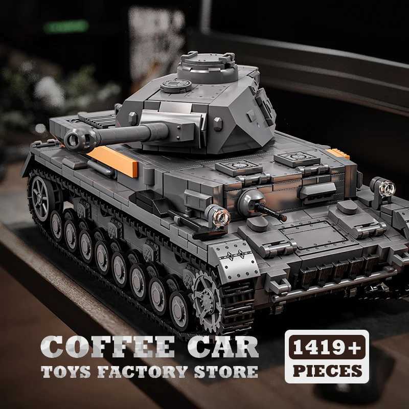 Germany Military Medium Tank IV MOC Bricks Puzzle Toys WW2 Gpe Panzer Building Blocks Army Car Model Adult Boy Kids Gifts NEW M260309-image-1096809918