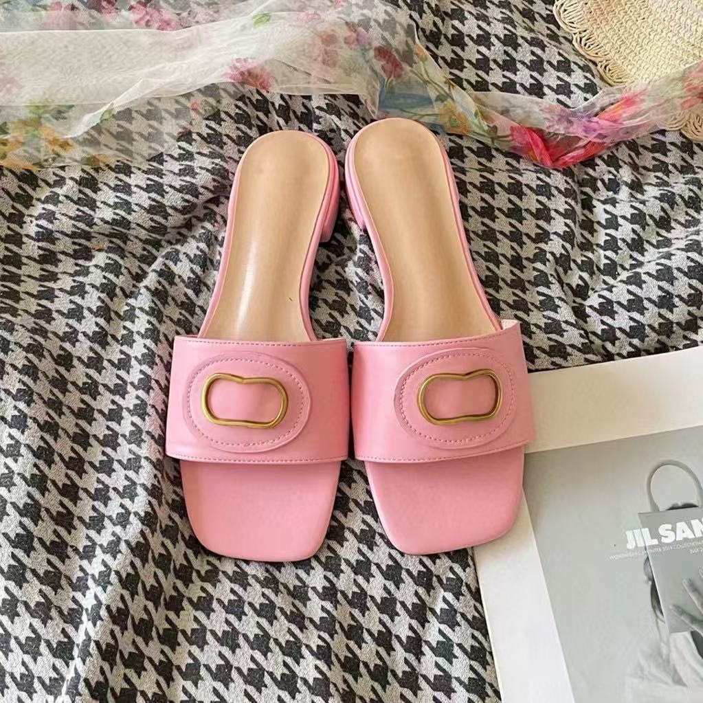 Designer Slides Cherry Slippers Lily Flat Mules New Raffia Capri Slippers Leather Shoes Women Designer Sandals Summer Slip-on Casual Style size 35-4