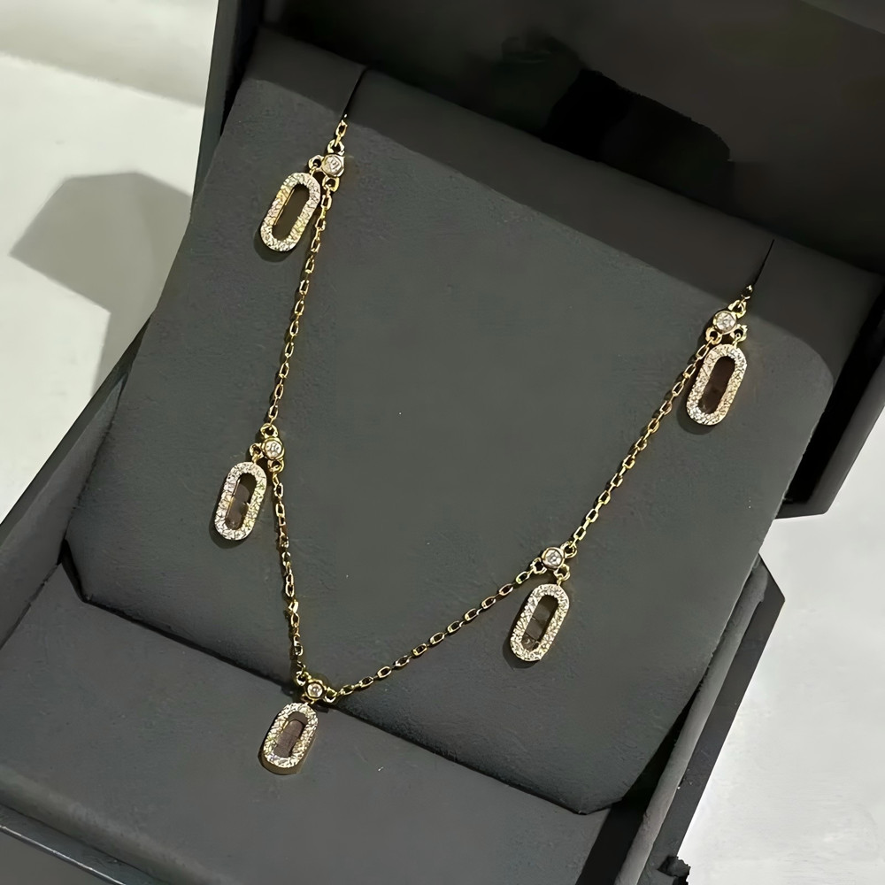 Collier de créateur, collier de marque de bijoux de créateurs et bracelet, bracelet de diamant de diamant pour femmes