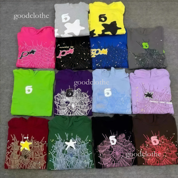 Designer Spider Hoodie Cobweb Sweatershirt Mens Hoodie Graphic Young Thug Angel Women Polo Web Spider Hoody Tracksuit Spider Pullover Pants 437