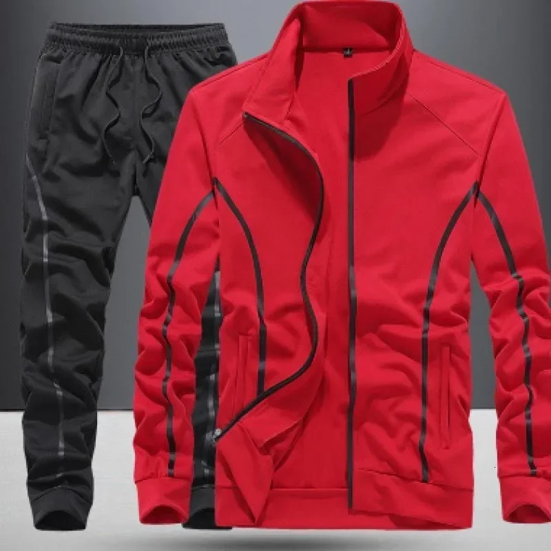 Spring and Autumn Fashion Trend Sportswear Mens Casual Relaxed Comfortable Breathable High Quality TwoPiece Set M5XL 250902 5d