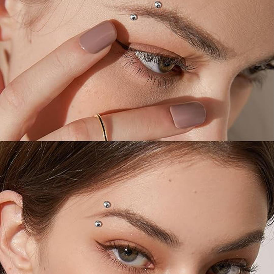 18Pcs Eyebrow Piercing Jewelry 16G Surgical Steel Curved Barbell Eyebrow Rings Butterfly Moon Lip Belly Button Rook Daith Tragus Earrings for Wom-image-1073551930