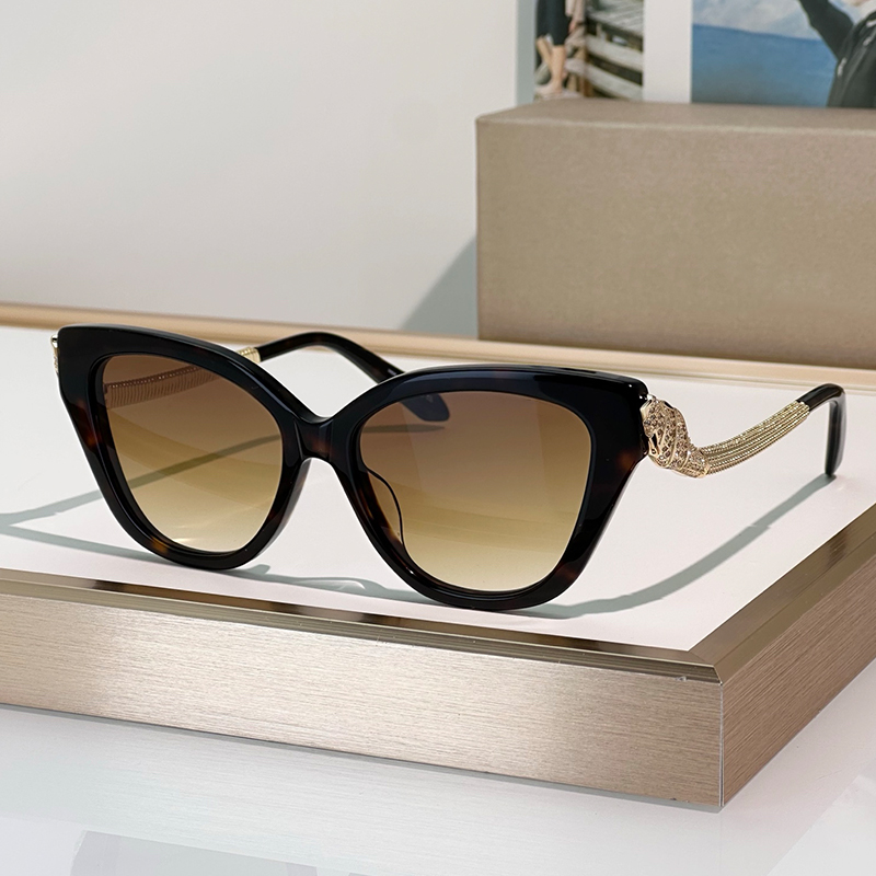 Designer Cat Eye Sunglasses For Women Men Acetate Metal Full Frame Eyewear 50005 Luxury Sunglasses Outdoor Goggles UV400 Glasses With box