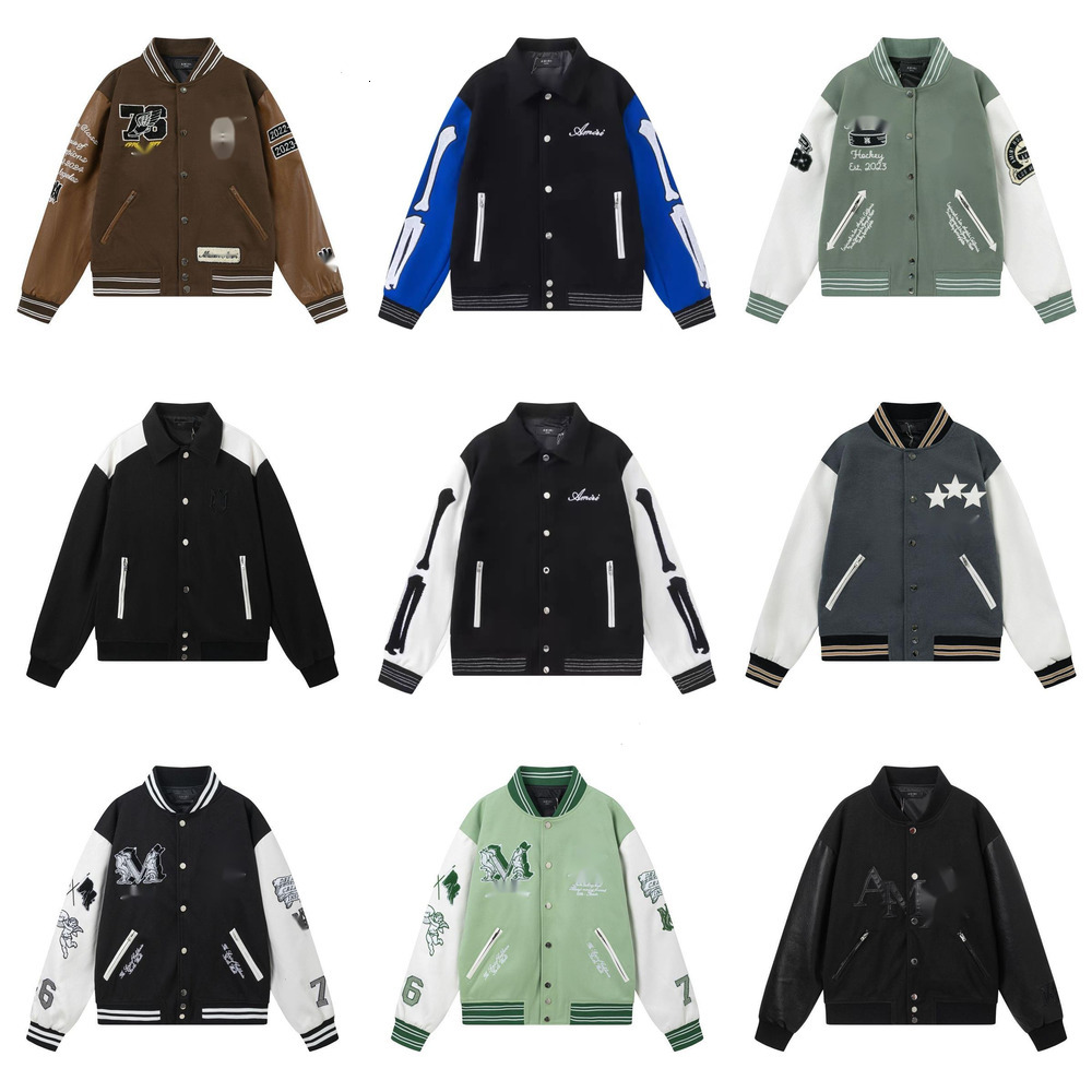 Designer mens Baseball jacket Fashion varsity Couples coat Uniform Quality embroidered letter patch Wool Fleece Flocking Single Breasted Warm Var