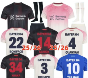 Leverkusensy Soccer Jerseys SCHICK BONIFACE ALEIX GARCIA ADLI HOFMANN Men Kids Kits Player Fans 2025 2026 Football kidGRIMALDO PALACIOS ANDRICH T-image-942014446
