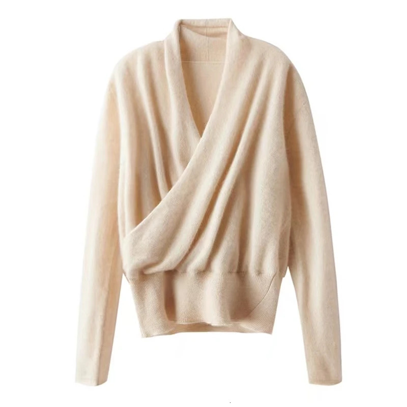 Womens Combined Clothing Autumn And Winter Item 100 Merino Wool Knitted Sweater Loose Top Sexy Top Cashmere Sweater YC205 250904BJ