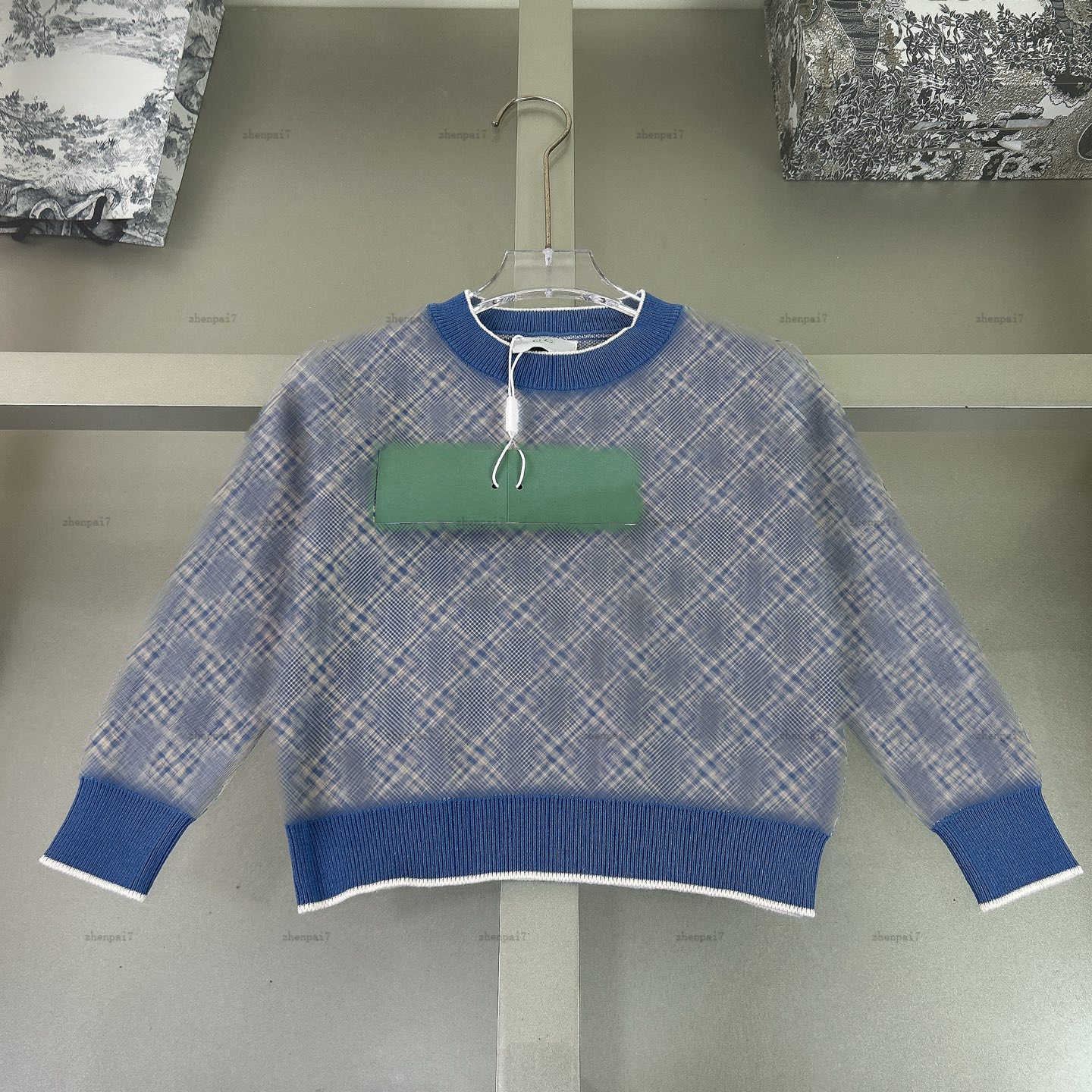 Top baby sweater Round neck boy Knitwear top kids designer clothes letter jacquard girl Knitted pullover A827X23N221-c-image-1073729395