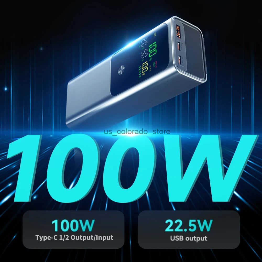 100W Portable Power Bank 20000mAh High Power Computer Charger USB Output Digital Display Can Be Used For Multiple Devices Z250904-image-1073838496