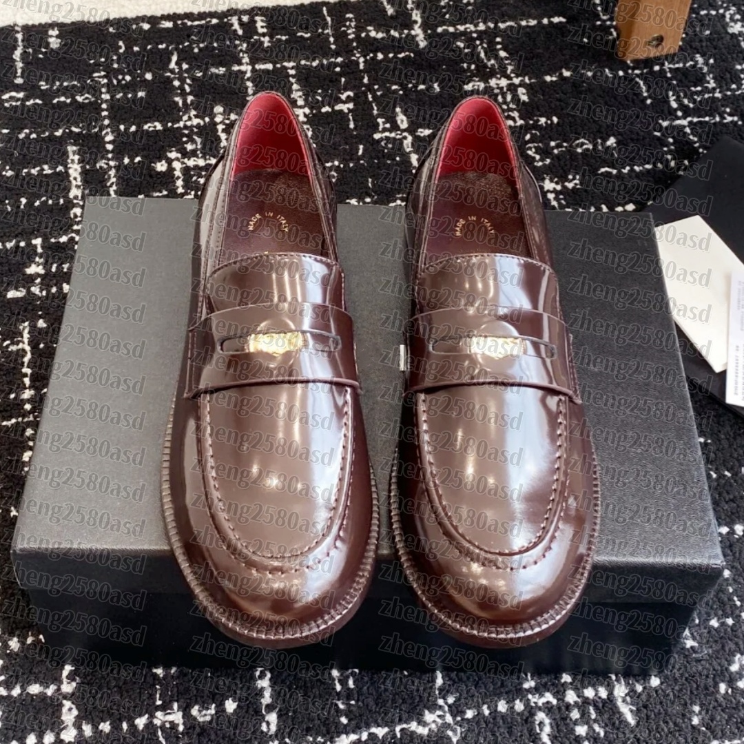 Black White leather Business blazer Shoe Womens Loafer Designer Dress Shoe Luxury High quality Flat Heel Shoe Fashion walk brand outdoor sport Casua