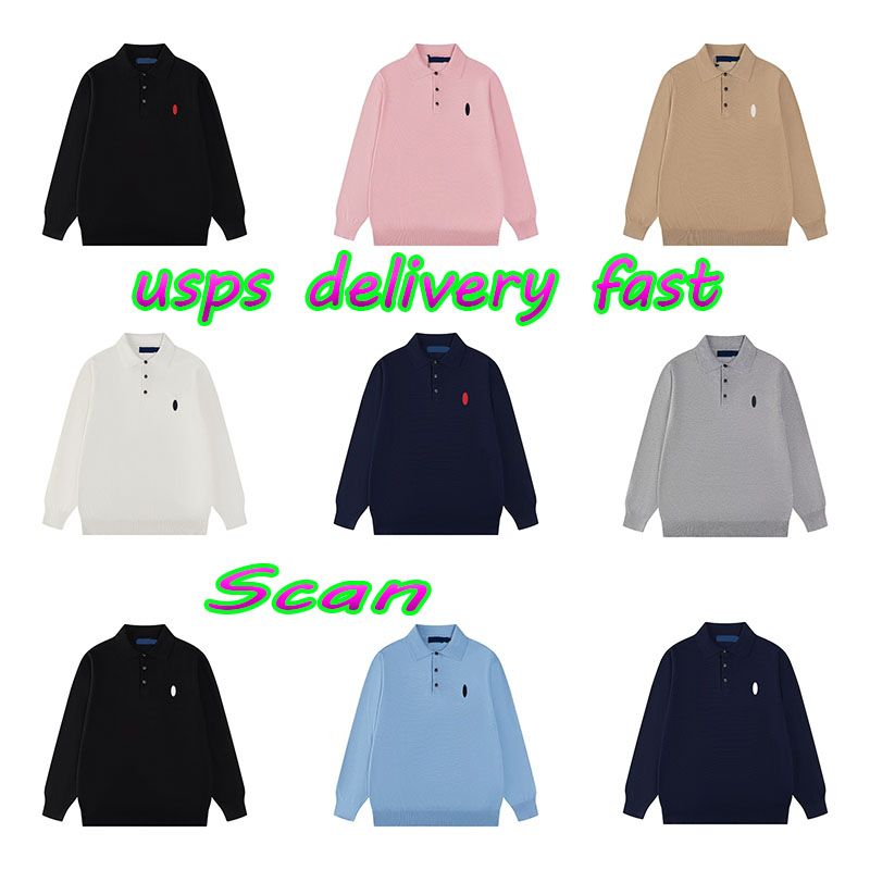 Designer Men's Sweaters High Street American Trend Sweaters Lapel Animals Embroidered Mens Womens Knit Sweaters Fashion Casual Loose Sweaters