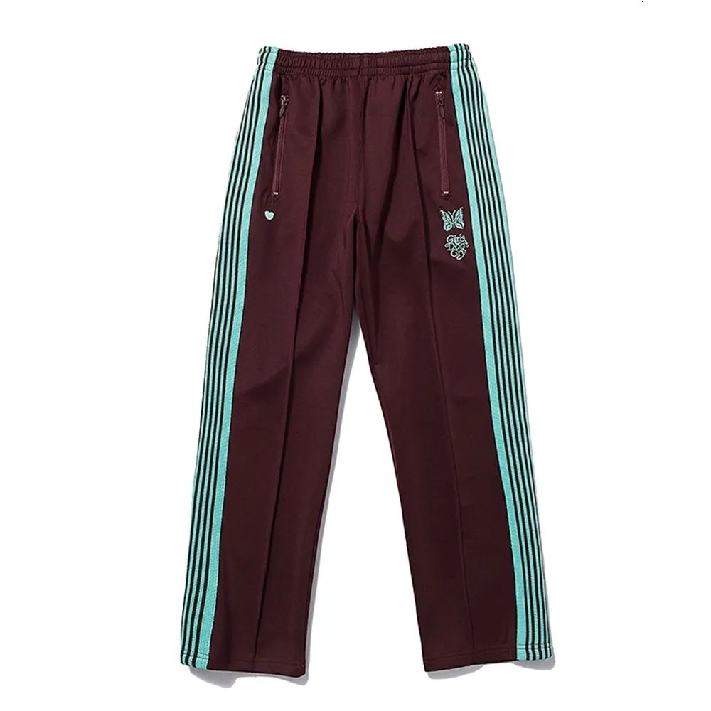Designer Men's Pants Needles Jacket Men Women High Quality Butterfly Embroidery Coats Track Jackets Sweatpants Outerwear Suit Outdoor wear spor