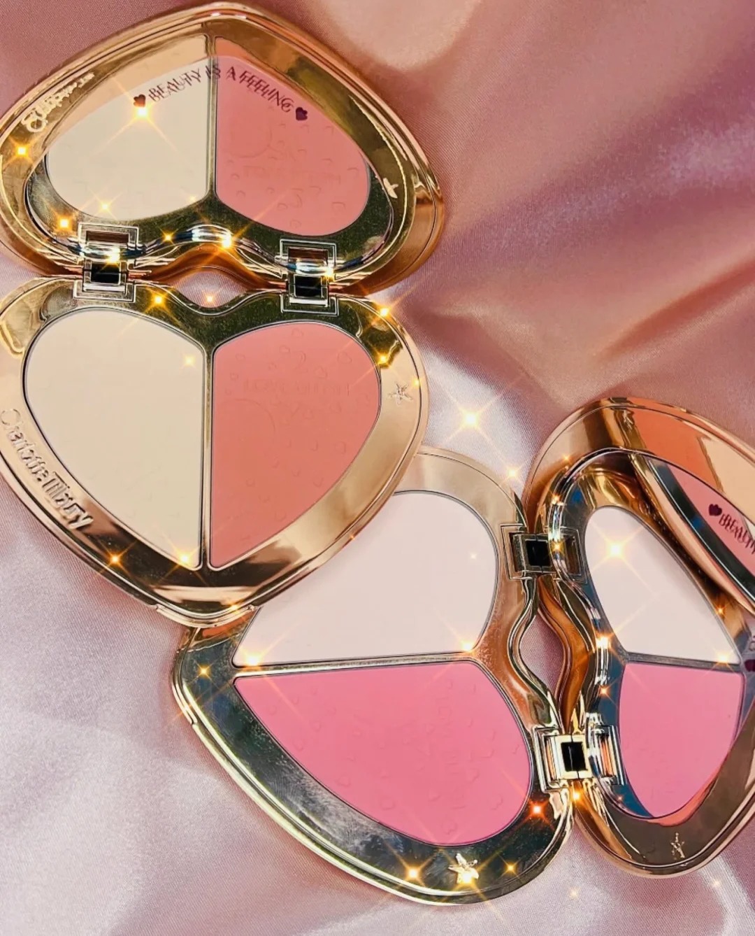 Beauty soulmate palette in 1 Airbrush Love blush PINK PEACH 2 colors Flawless Face Blush 13g-image-1111410600