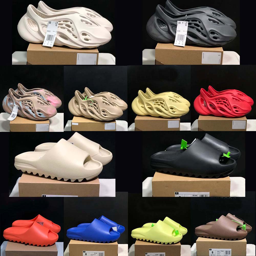 Foam runners Designer Sandals Mens Woman Slippers Slides Slider Mineral Blue Onyx Pure Ochre Bone Resin Clog Desert Sandal Slipper Beach Shoe