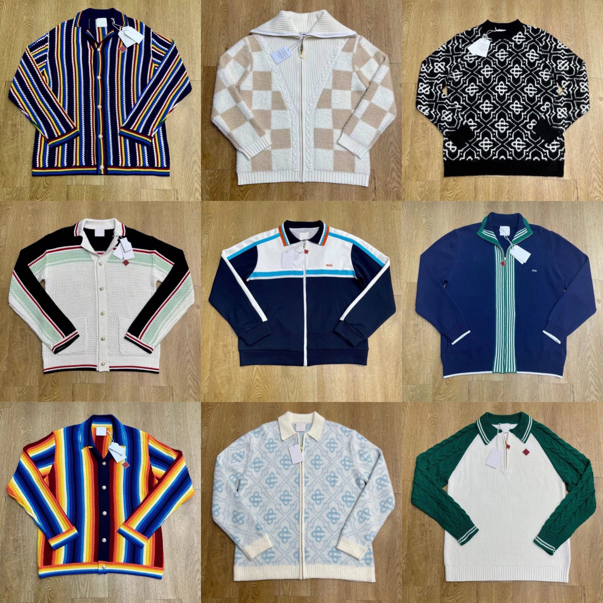 2026 Casabalnc haute qualité concepteur fermeture éclair tricot Cardigan veste nouveau classique à la mode hommes et femmes luxe décontracté lâch