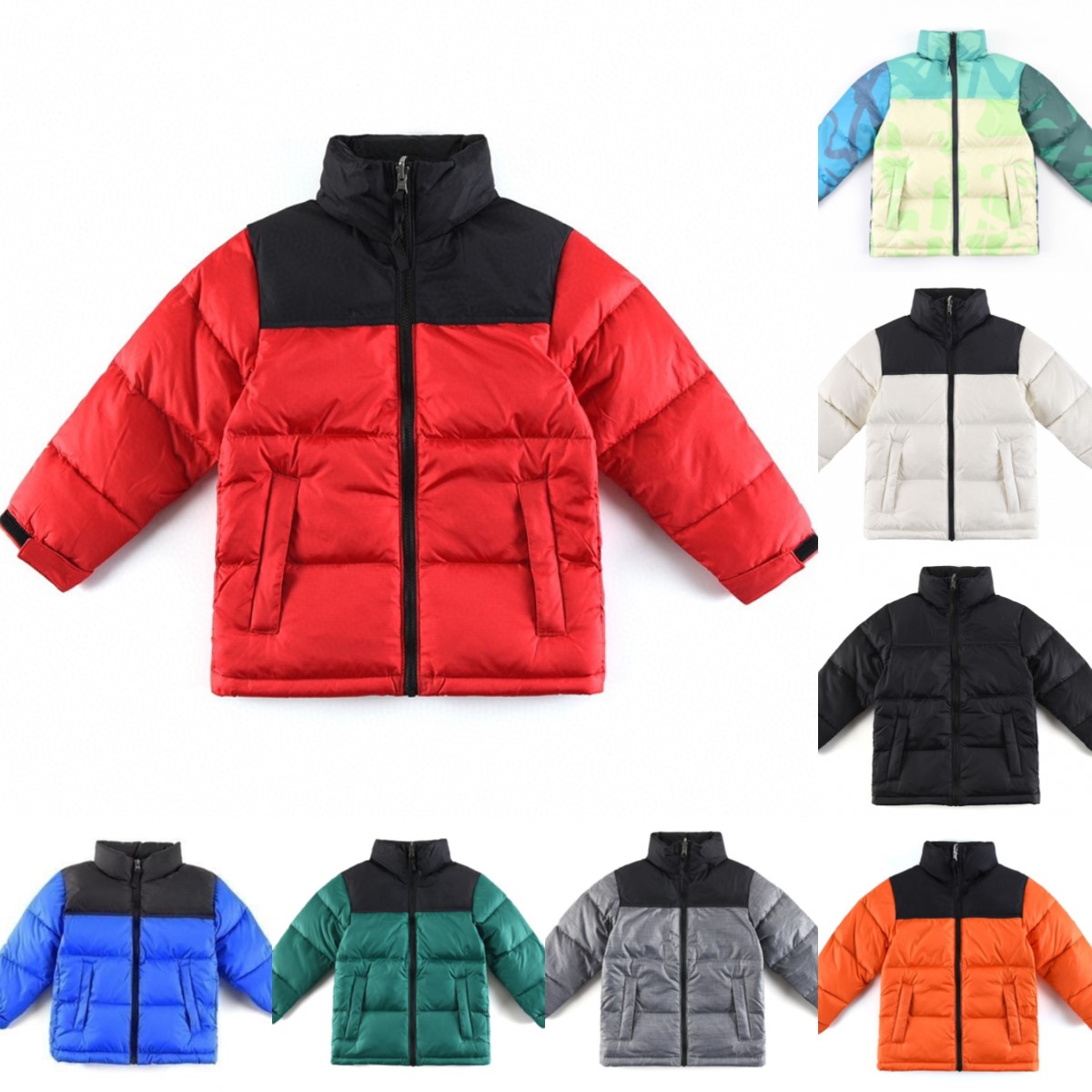 Designer Kids Down Coats Boys Girls Jackets Winter Warm Toddlers Clothes Children Youth Clothing Baby Luxury Brand Outwear Black White Red Blue G-image-932668950