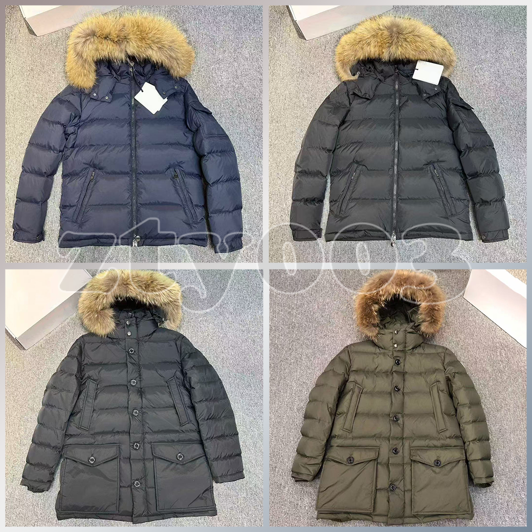 Designer Mens Down Jacket Parkas Coat puffer jacket fur collar Windbreaker Fashion Jacket Men For Male Women Letter Black Outwears Warm Coats-image-813095795