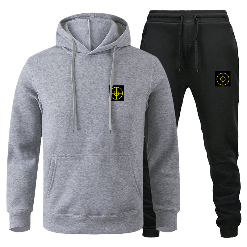 Mode Survêtement de créateur pour hommes Ensemble 2 pièces Sweats à capuche et pantalons imprimés Costumes de survêtement pour adolescents Grande