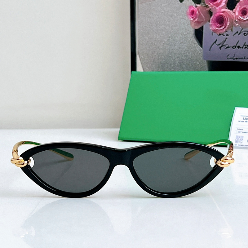 Cat Eye Oval Sunglasses For Women Men Designer Sunglasses Knot Metal Eyewear 1390S Outdoor Goggles UV400 Protection Glasses