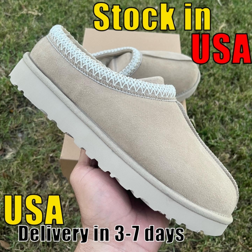 Womens Tazz Slippers Tasman Fur Slides Classic Ultra Mini Platform Boots Mustard Seed Slip-on Les Petites Suede Wool Blend Comfort Winter Designer B