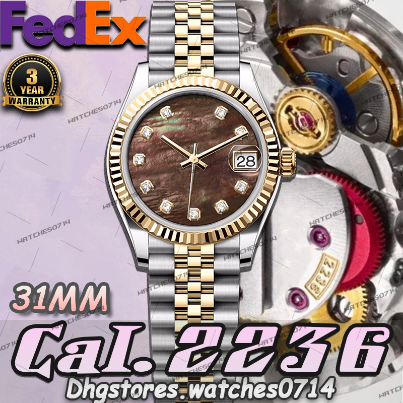 Lady's Watch Designer Watches Luxury Watch Top Quality GS Factory Gold 31MM Cal.2236 Movement Mechanical Watch 904L Sapphire Glass Waterproof 1