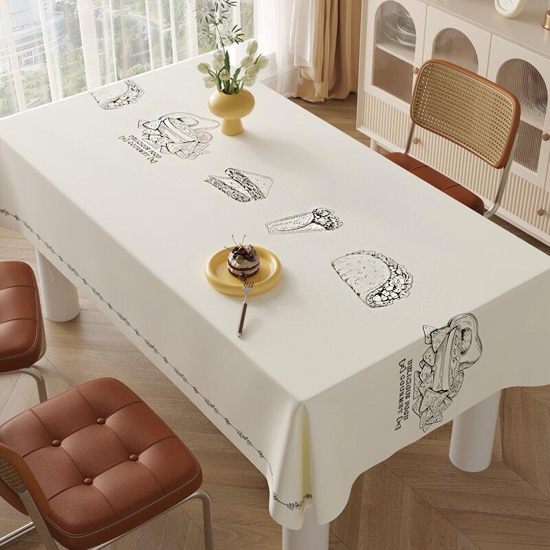New Waterproof High-end Light Luxury Tablecloth,heat-resistant, Non Washable PVC Minimalist Dining Table Cloth, Tablecloth, Coffee Table Cloth-image-1102874246