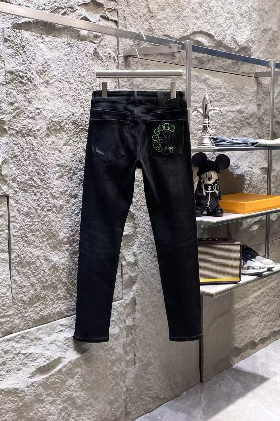 2025 New Designer Luxury Cross Collection Mens Leisure Mans Jeans The design style of Goetze Sier