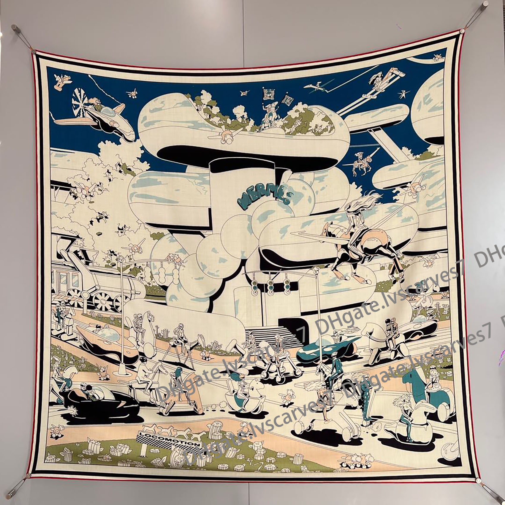 Designer Cachemire Soie Écharpe Top H Grand Châle De Luxe Double Face Même Couleur Roulé À La Main Cachemire Soie Mélangée Châle Motif Bleu Échar
