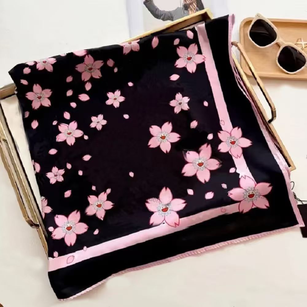 multicolor bandeau new square Murakami brand tie designer scarf for women hair thin scarves neck fashion silk YYY
