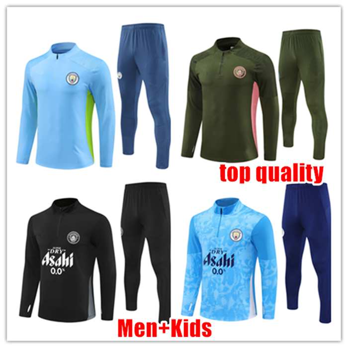 2025 mans Citys HAALAND tracksuit half zip Training Suit MEN Kids 24 25 NEW Long sleeve Sportswear Football 2025 Boys girls Survatment Foot chand-image-960257267