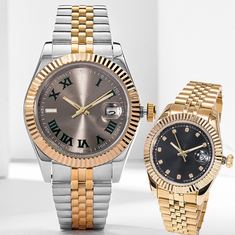 Montres en acier inoxydable 904L pour hommes (28 mm 36 mm 41 mm) avec cadrans luminescents en cristal saphir montre mécanique