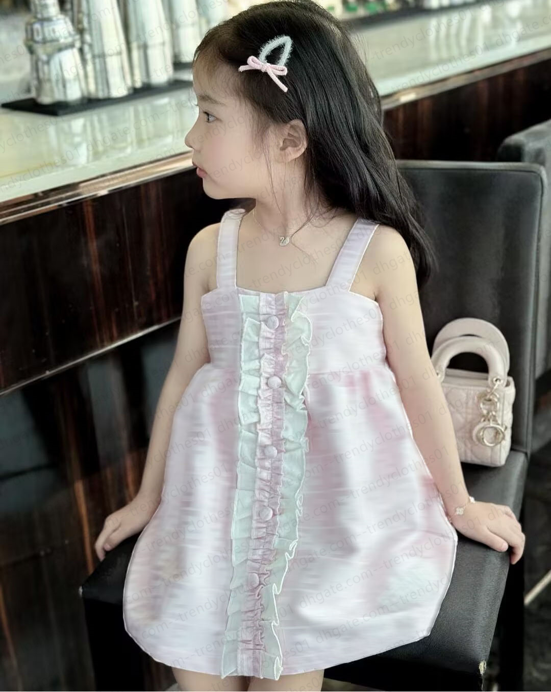 Kids Girls Vintage Floral Robe Designer Fashion Summer Princesse Halter Ruffle Girl Baby Robes Childrens Party Farty