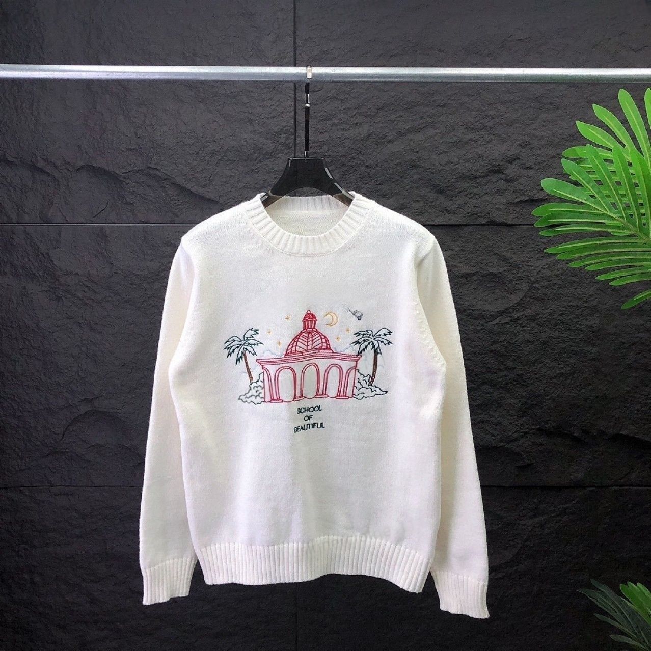 Casas Blancas 2025 NEW Embroidered Men's Sweaters Men Sweaters High Quality Casual Round Long Sleeve Men Sweater Asian sizes 60% wool Casas