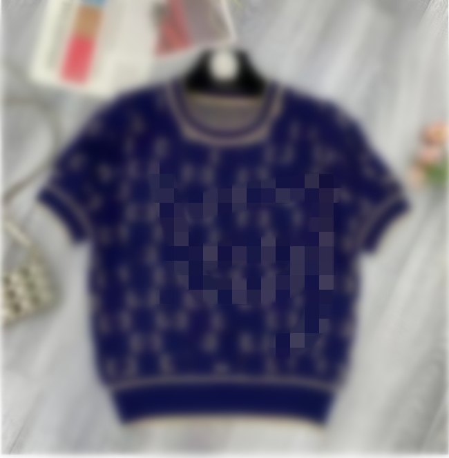 Women's Knits & Tees New Designer T Shirt Clothes Womens Clothing Pure Cotton Round Neck Short Sleeve Print Luxury Sweater