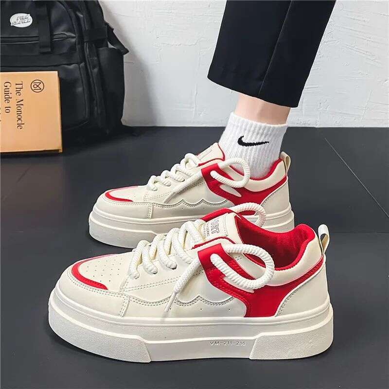 2026 Autumn Winter New Men's Fashion Cross-Border Thick Base Little White Trendy Durable Casual Sports Board Shoes