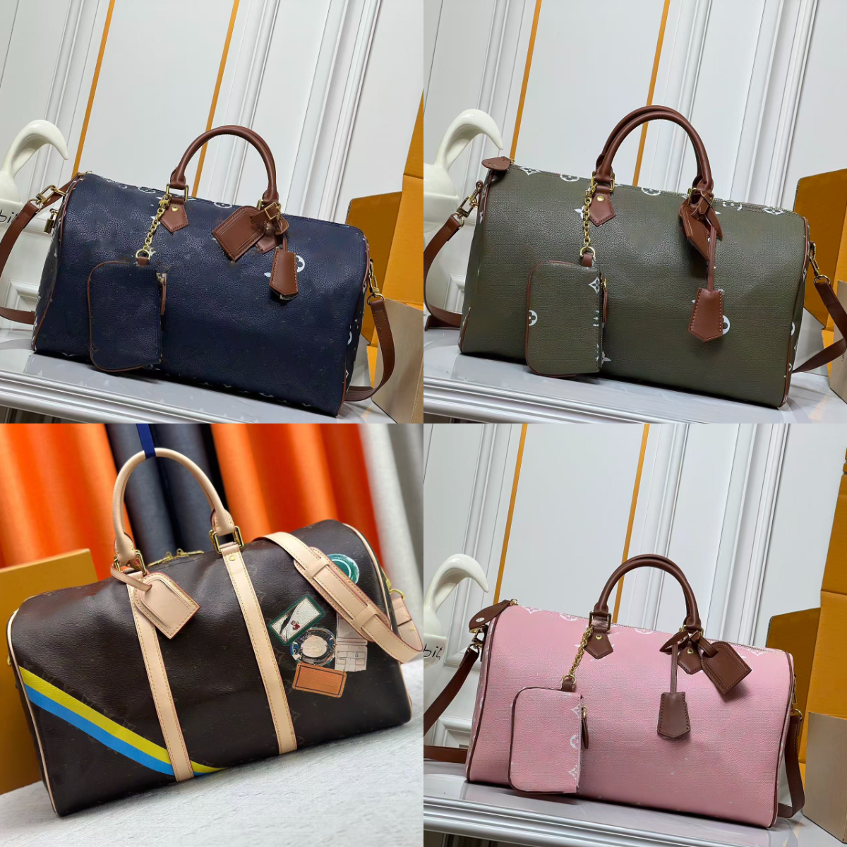 Duffle Bag Designer Takashi Murakami Men Women Fashion Travel Bag Large Capacity Zipper Shoulder Crossbody Leather Designer Luggage Weekender Bag Hi