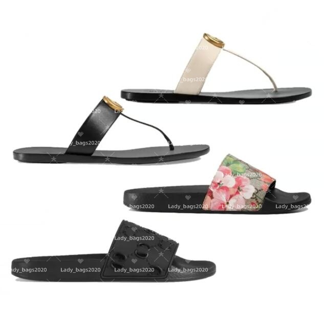New Designer Slippers Sandals Web Letter Slides Shoes Rubber Summer Women Men Flat Luxury Sandal Animal Pearl Snake Print Shoes Interlocking Pursuit