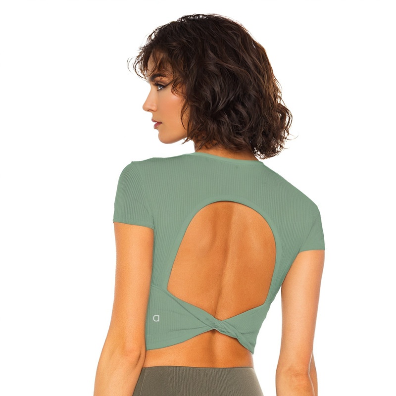 A1281 Usure de fitness respirante pour les vêtements de gymnas élégants de Pilates Chic Athletic pour les t-shirts de yoga confort