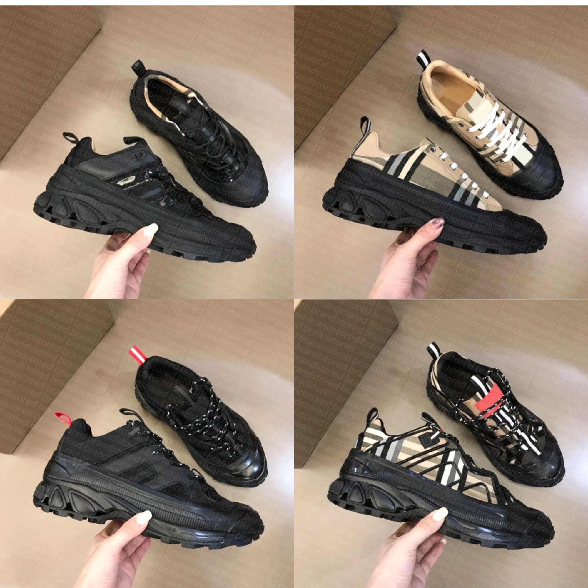 Designer Sneakers Vintage Casual Shoes Fashion Men Sneakers Striped Suede Shoe Classic Platform Comfort Trainers