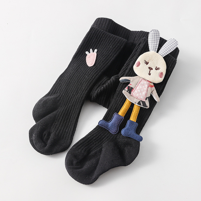 887 collants en une seule pièce des filles du printemps et de l'automne avec des nœuds de lapin chic et mignon pour être portés vers l'extérieur
