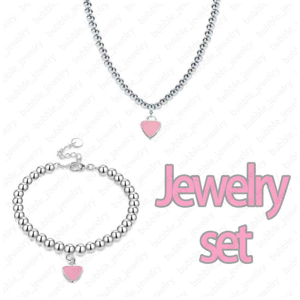 silver bracelet jewelry woman designer silver necklace 2025 bracelet and necklace set heart necklace 925 Silver luxury necklace fashion necklace-image-1074308831