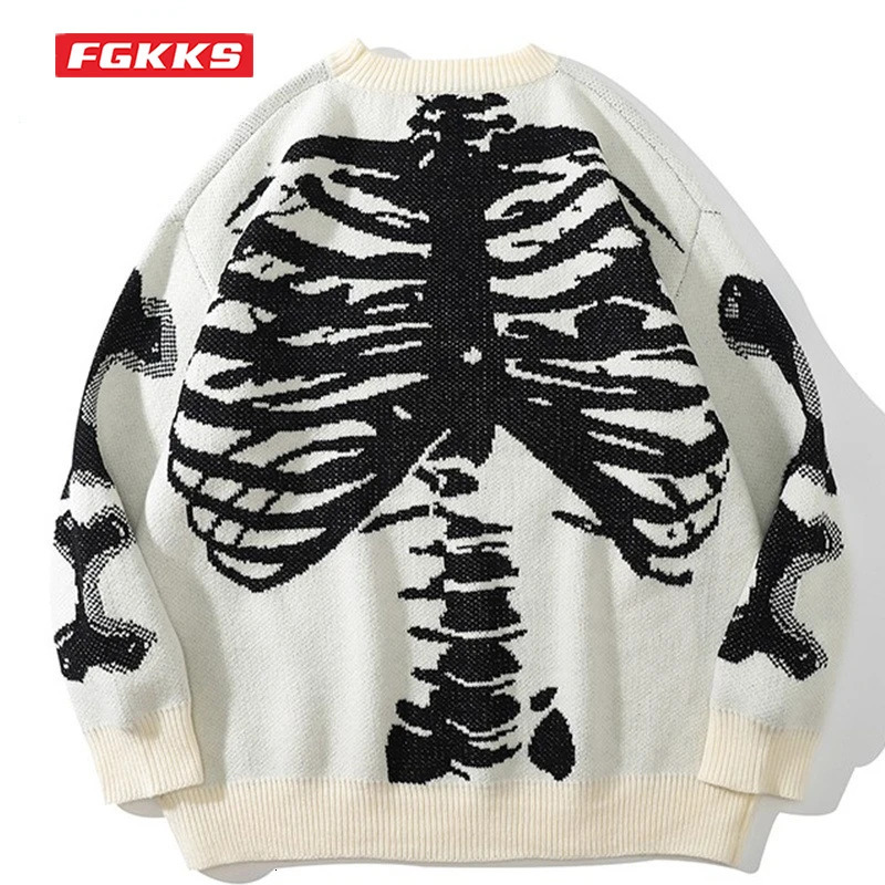 FGKKS Autumn Sweater Mens Fashion Trend Top HighQuality Embroidery Sweater Male 250909BJ