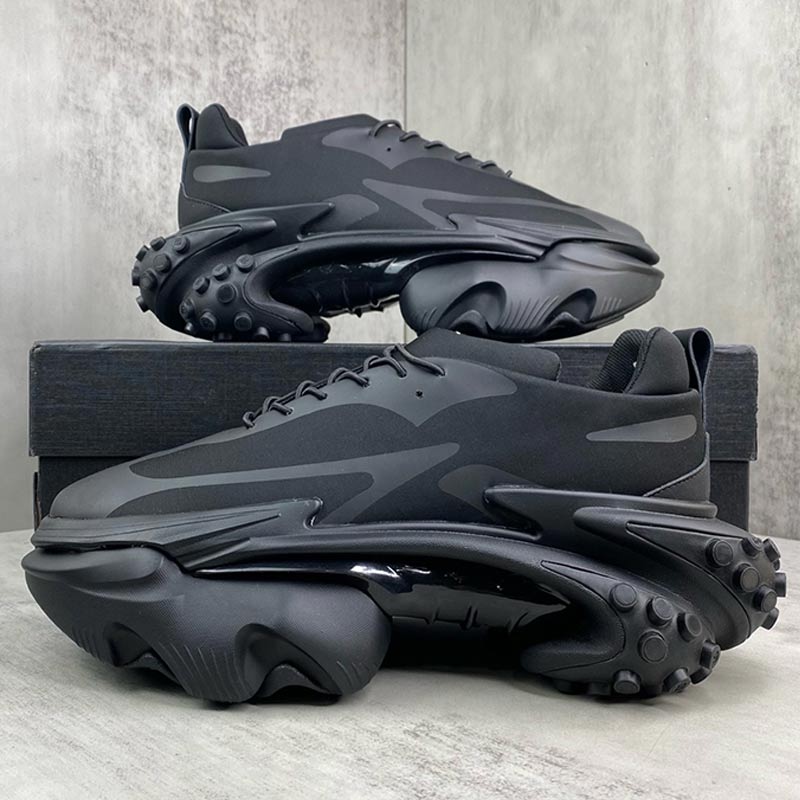 Designer Men Low Top Néoprène baskets pour femmes chaussures de sport b étalons creux en tissu technique de semelle doublée de hauteur décontract