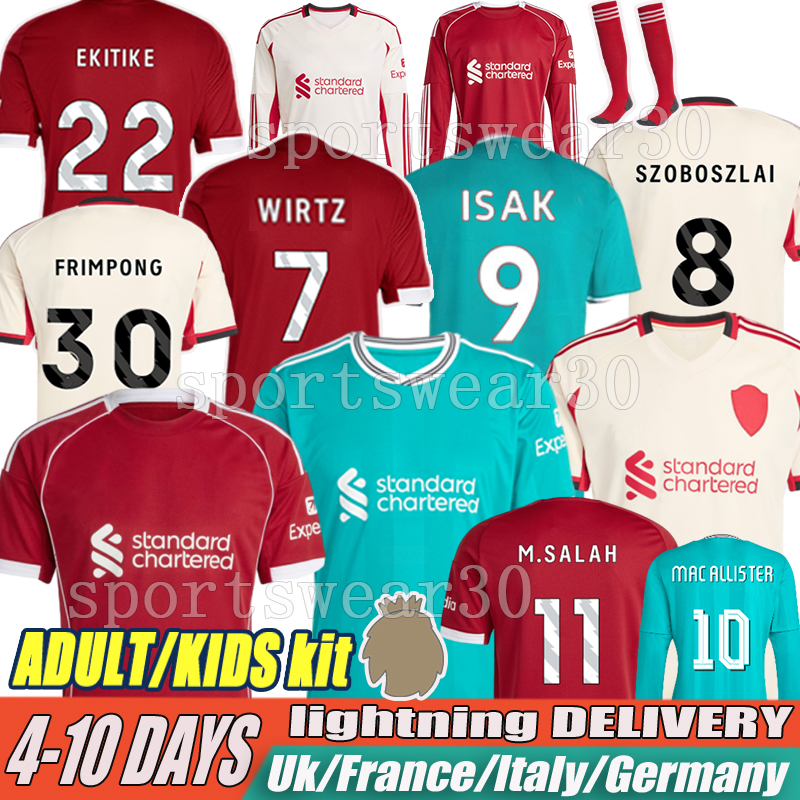 XXXL 4XL 25 26 Season ISAK WIRTZ salah Ekitike Kerkez MAC ALLISTER soccer jersey Kerkez GAKPO DARWIN SZOBOSZLAI DI0GO J sleeves soccer football M-image-866365953