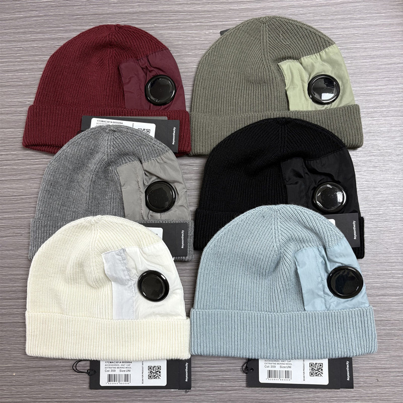 CP Bonnet tricoté laine homme Casquette à lettres Visière simple Chapeau extérieur sportif chaud