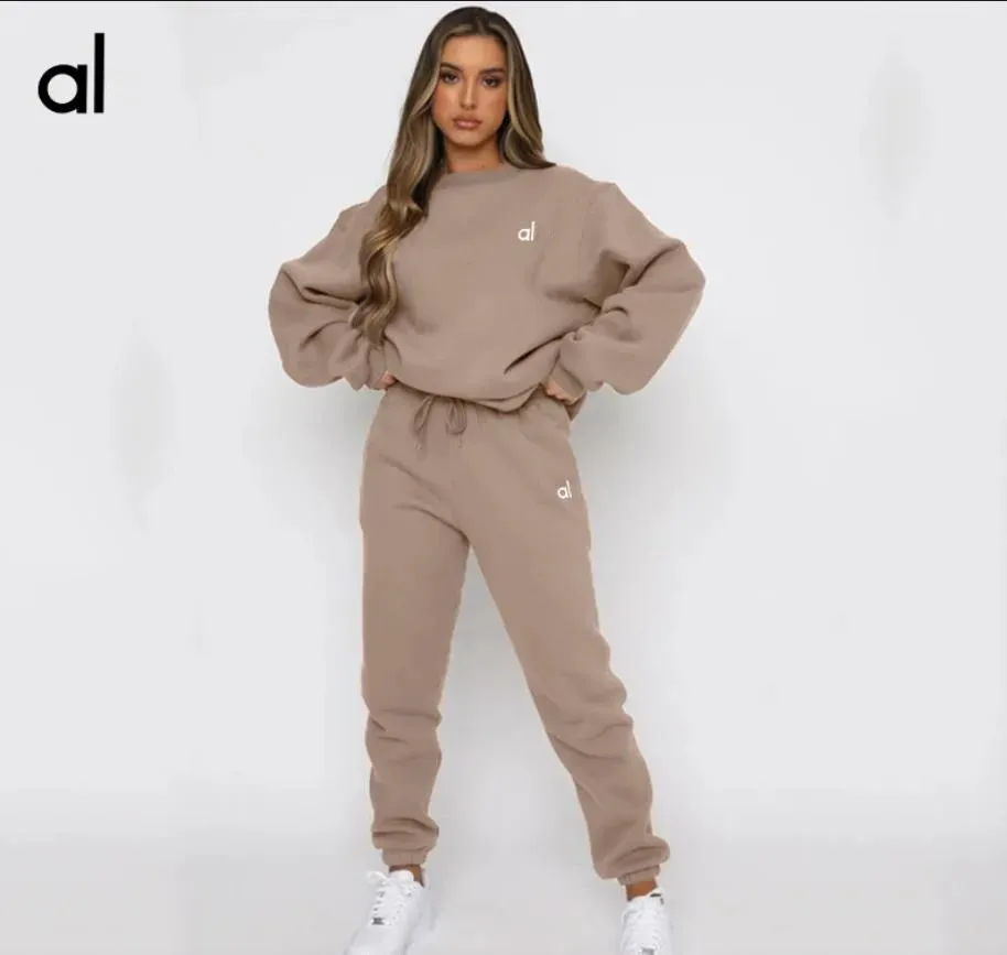 Designer Tracksuits Two 2 Piece Set Autumn Winter Women Casual Solid Sporty Hoodies Jacket and Pants Suit Sportswear
